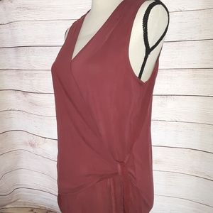 Loft Outlet Burgundy Wrap Top